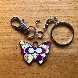 Coach Butterfly Bag Charm Keychain Set